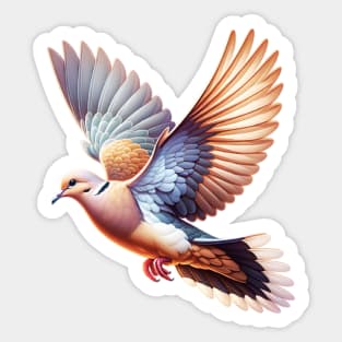 Flying Mourning Dove Sticker